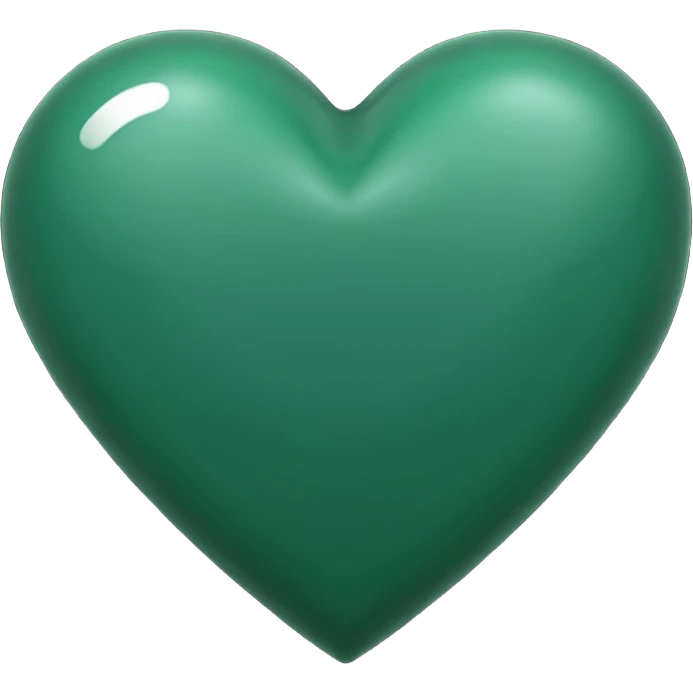 Dark green heart emoji