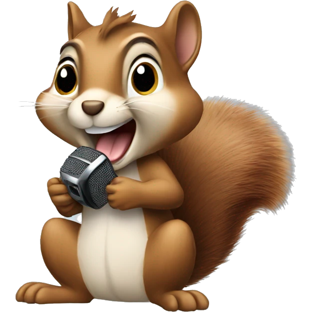 squirrel doing radio emoji