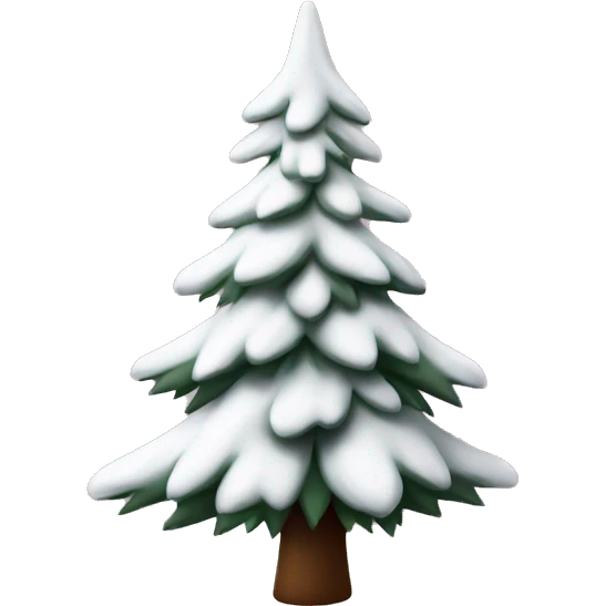  actual white fir christmas burgundy tree isolated.  emoji