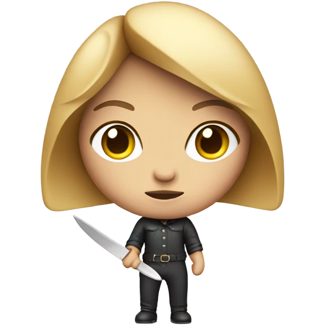 doll with a knife emoji