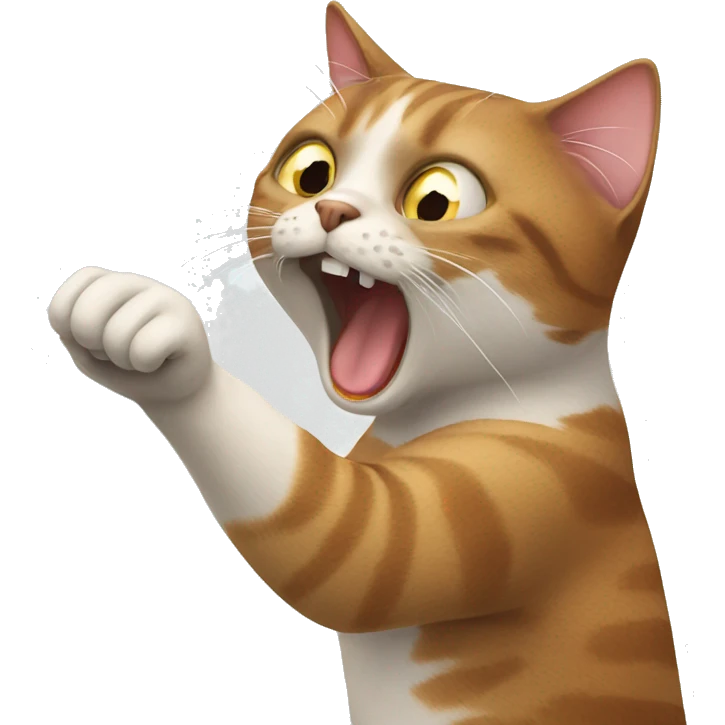 Cat slapping cat emoji