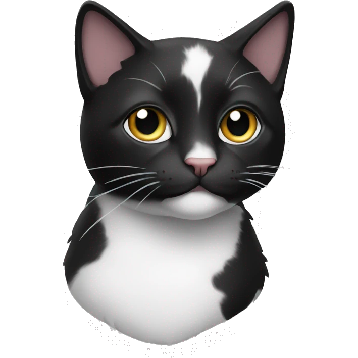 Black and white cat emoji