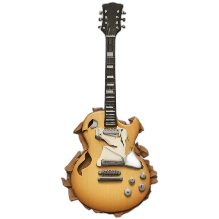 broken guitar emoji