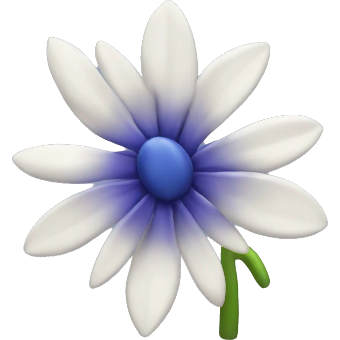 una flor azul con espinas emoji