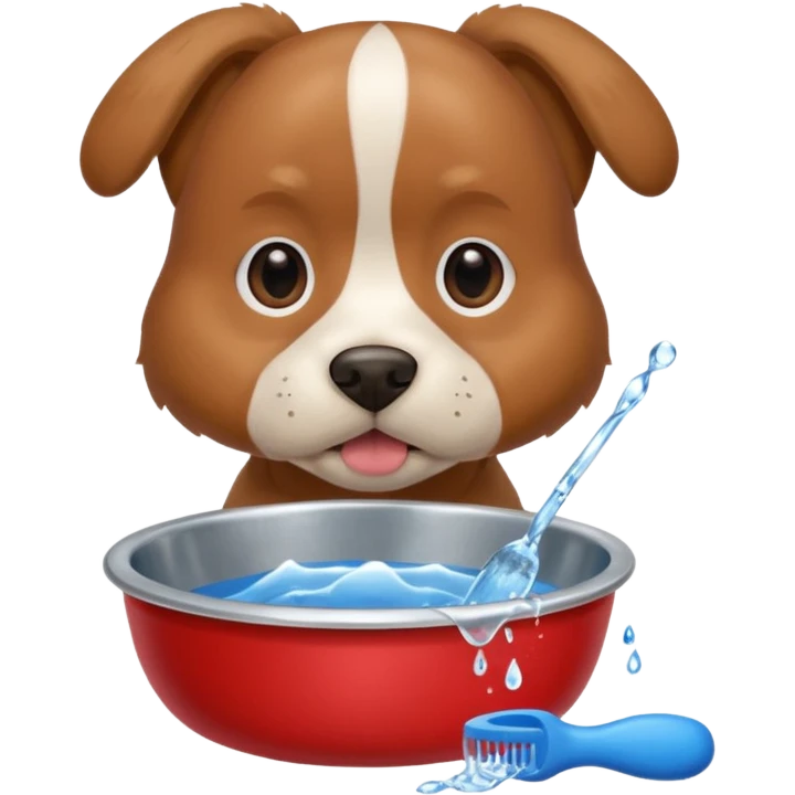 dog, dog bowl, toy, grooming tool emoji