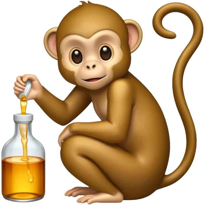 A monkey with baby oil emoji
