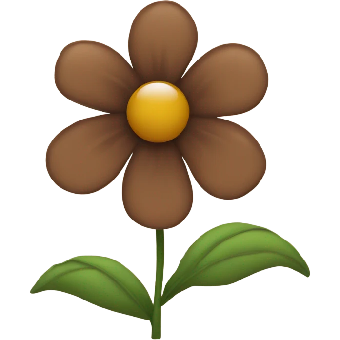 Brown flower emoji