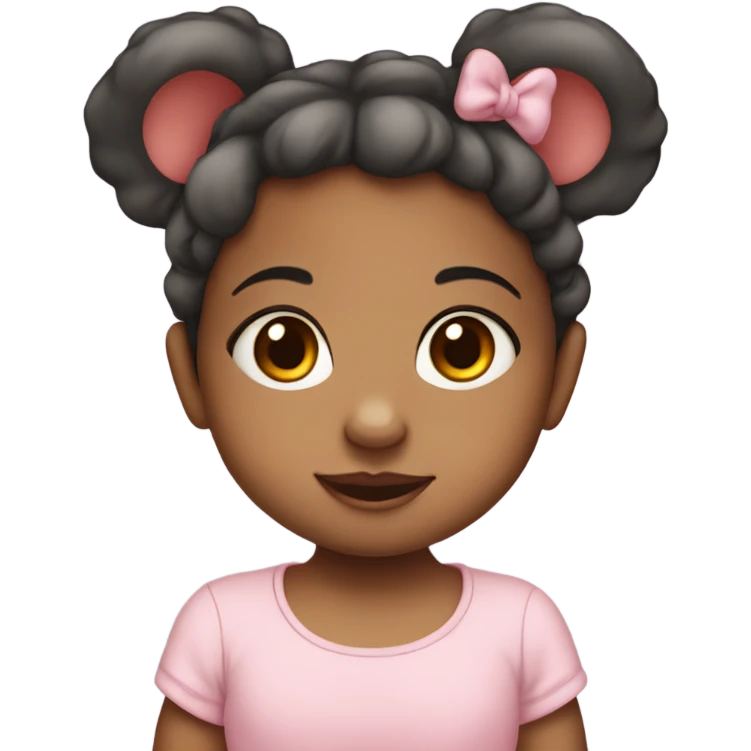 Baby girl infant with mouse ears  emoji