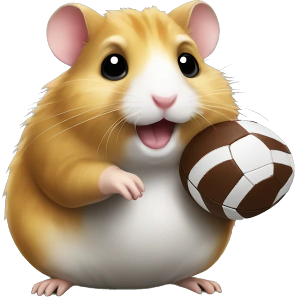 Hamster with football  emoji