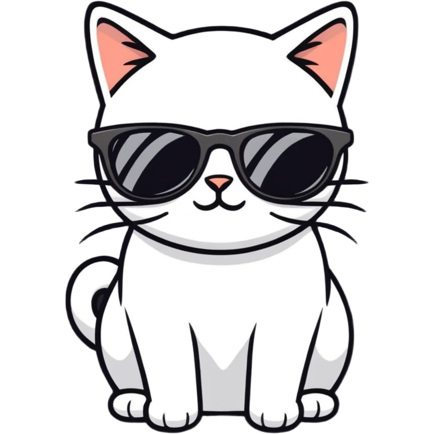 Cat with sunglasses emoji