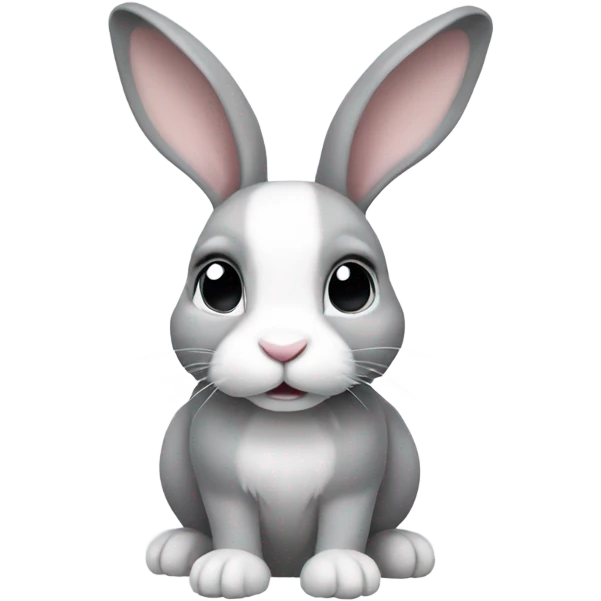 Rabbit grey and white  emoji