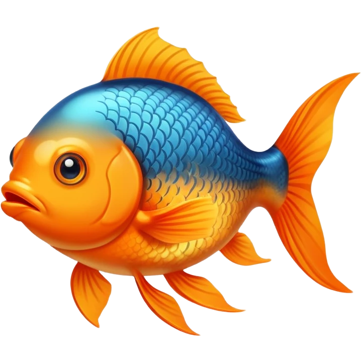 gold fish with big head emoji