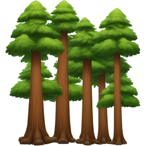 Many Redwood fir trees forest emoji
