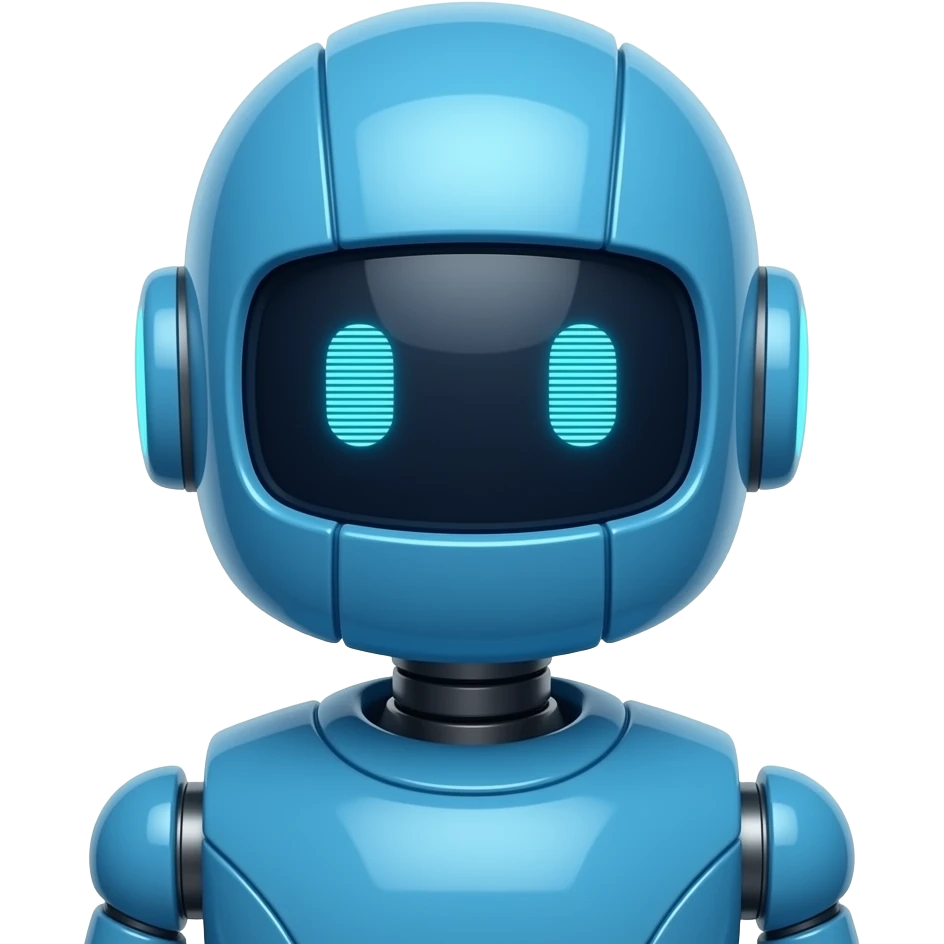 Elik. Es. Robot. Azul emoji