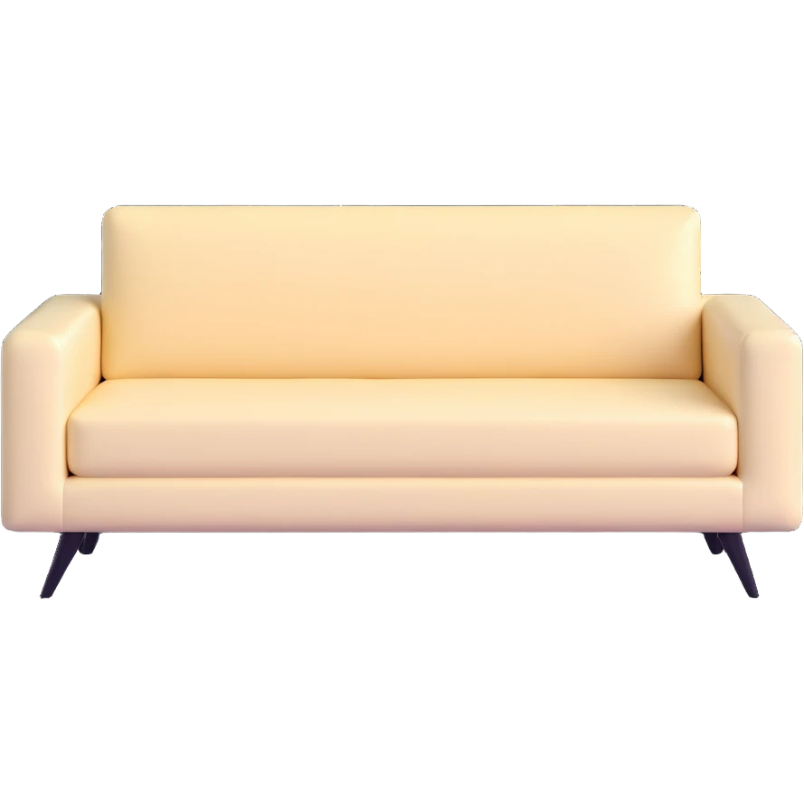 minimalist modern cream colored sofa emoji