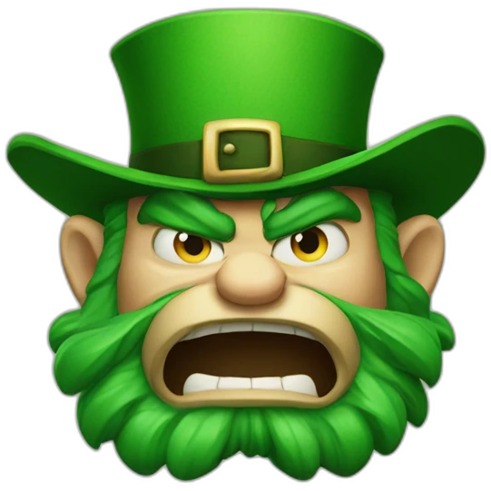 Angry leprechaun emoji