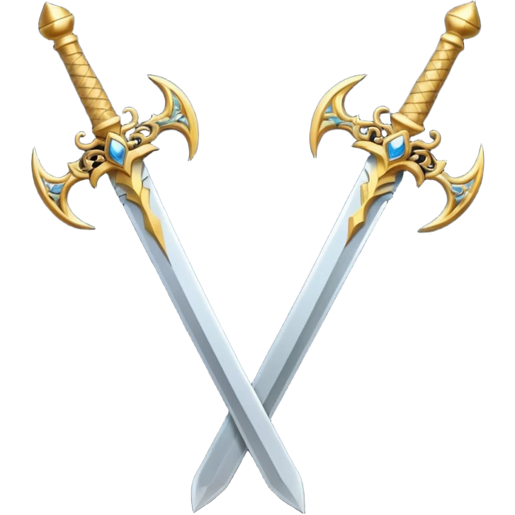 Two Golden royal swords emoji