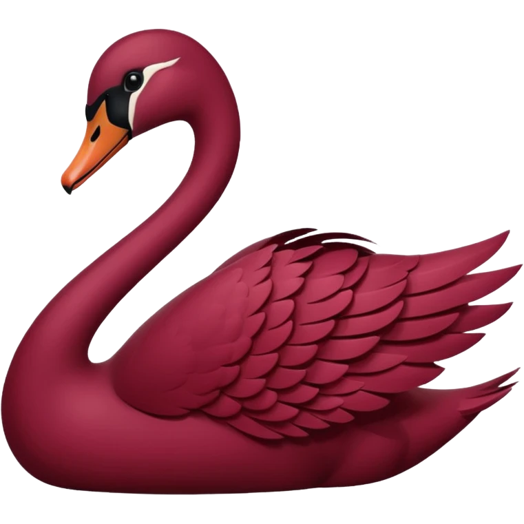 Maroon swan emoji