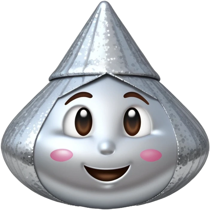Glittery Hershey’s kiss  emoji