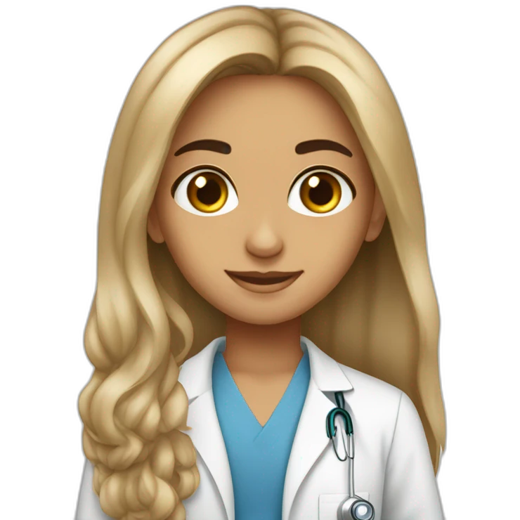 Jewish girl long hair with ophthalmologist tanned skin Arabic boy emoji