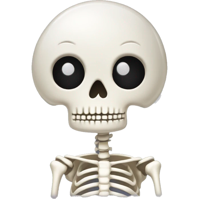 a skeleton saying Yes in a text bubble emoji