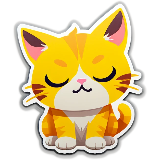 Sad yellow cat  emoji