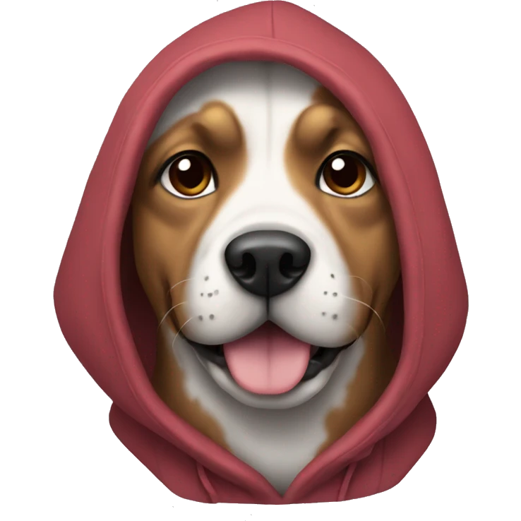 Dog wearing a hoodie emoji