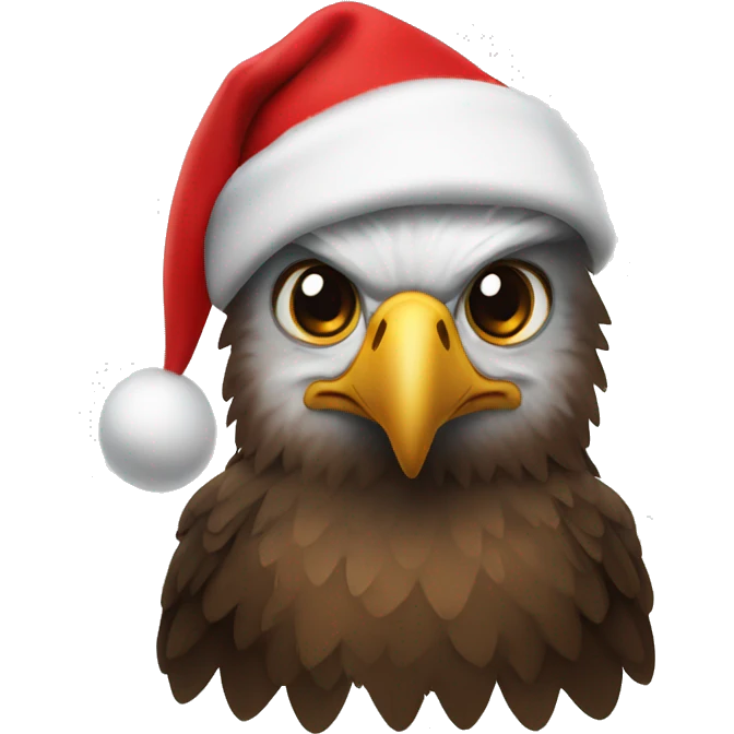 Eagle with Christmas Hat emoji