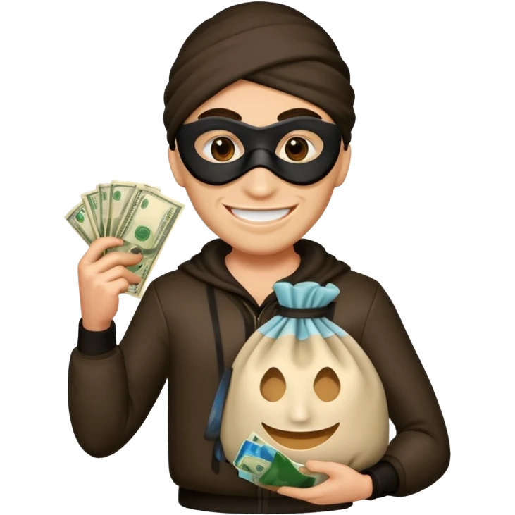 Ladrón de caricatura emoji