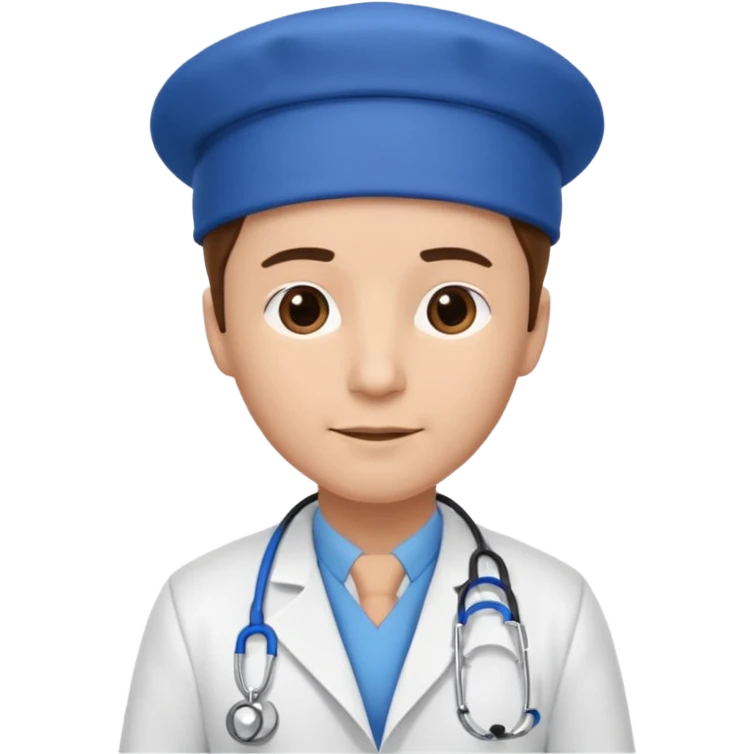 doctor with blue hat emoji