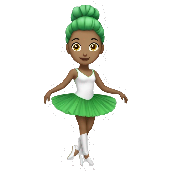 bailarina blanca verde emoji