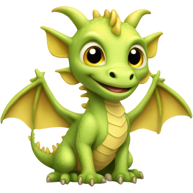 Yellow baby dragon emoji