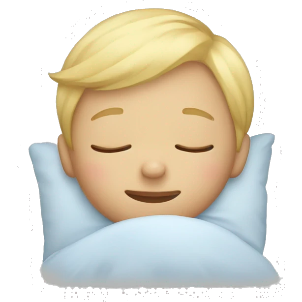 blonde hair kid sleeping emoji