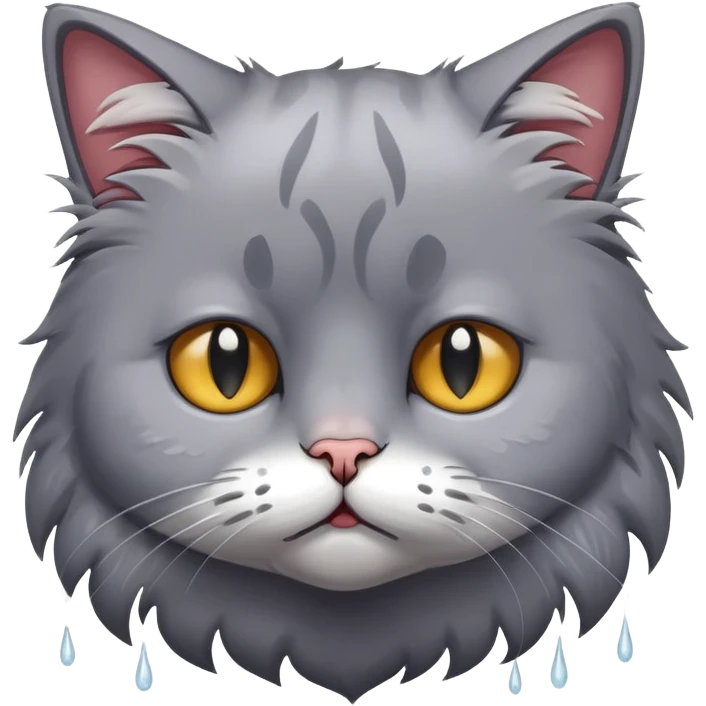 Crying sad cat emoji