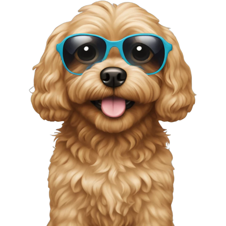 Cavapoo with sunglasses  emoji