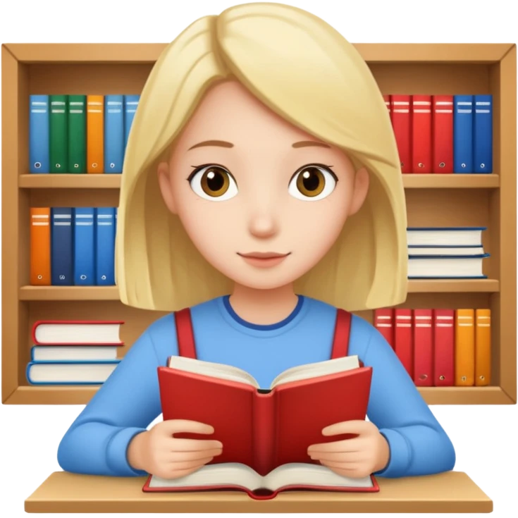 Девушка, которая готовится к IELTS с книгами от Cambridge emoji