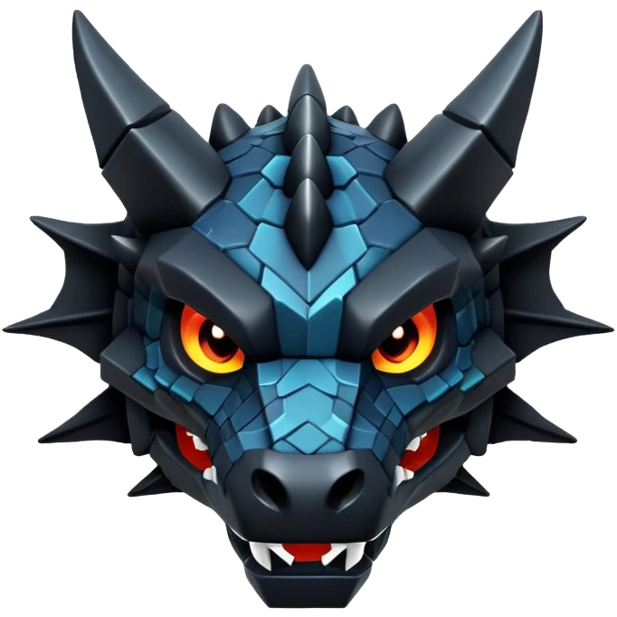 Minecraft black dragon head emoji
