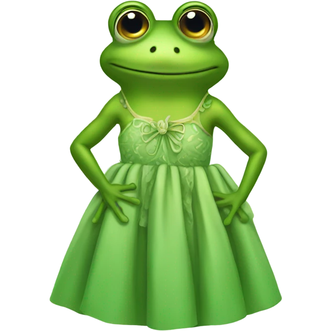 Frog with a dress emoji