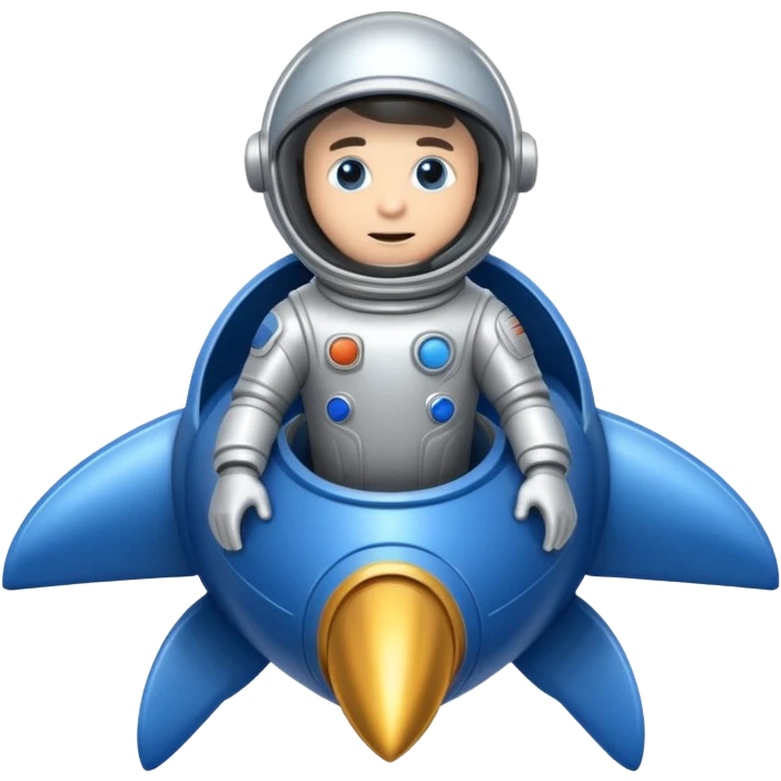 Spaceman in rocket ship emoji