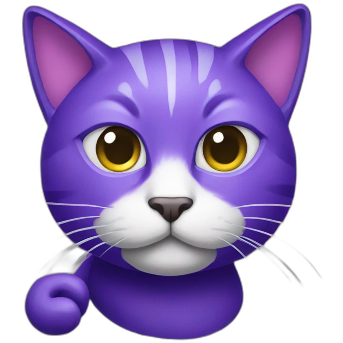 Purple cat twitch streamer emoji
