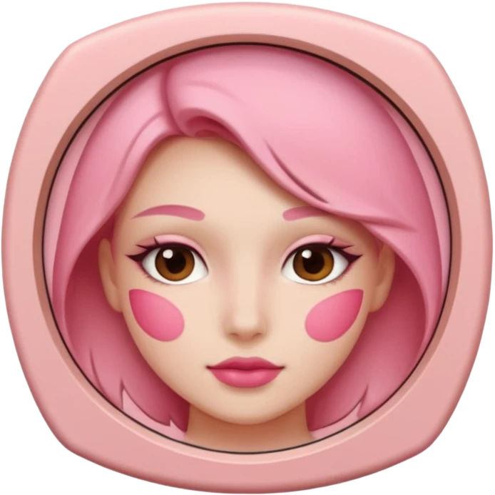 Pink blusher emoji