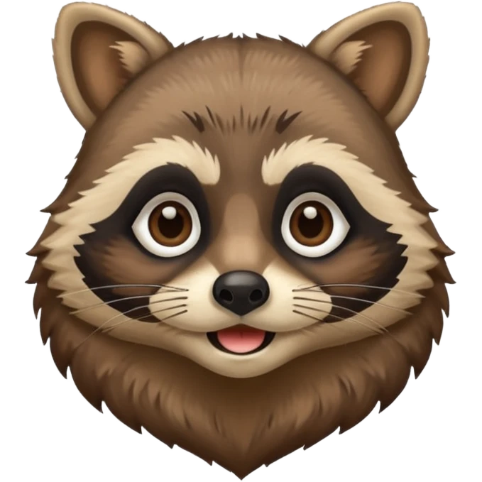  racoon holding a human mustache emoji