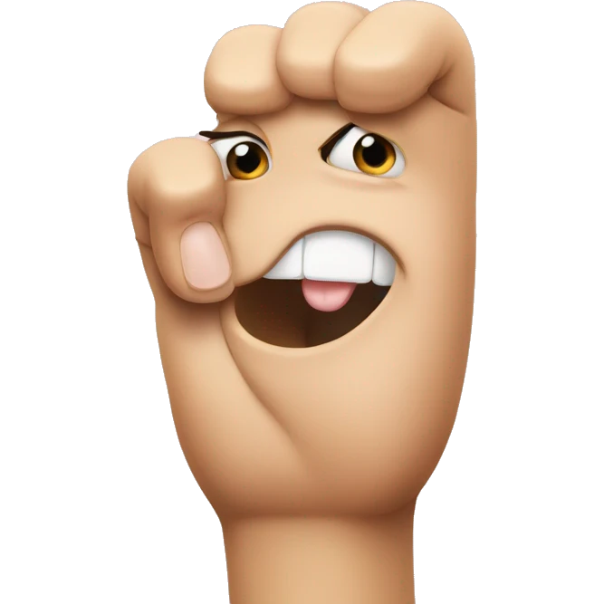 One finger over mouth emoji