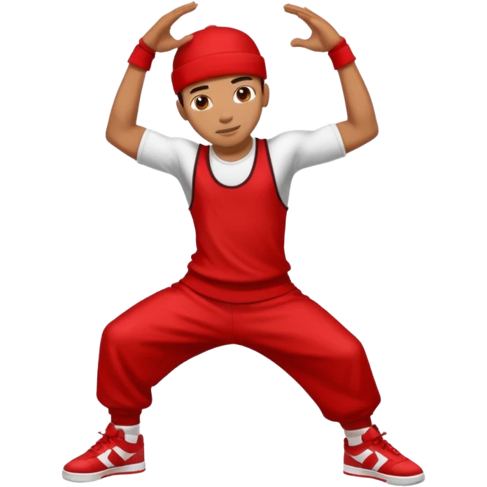 a man streetdancer with red outfit emoji