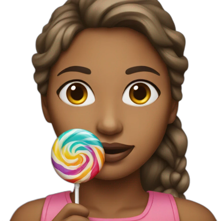 Woman and lollipop emoji