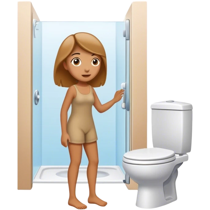 Tan lady going to bathroom emoji