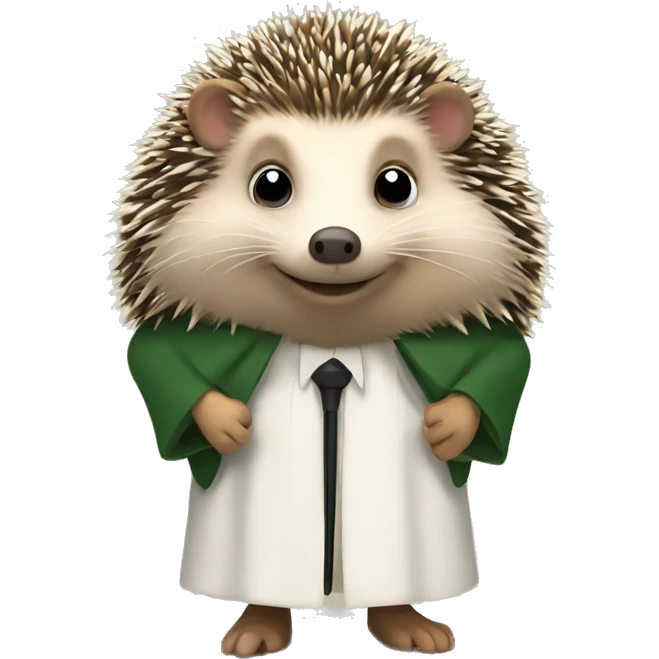 Hedgehog that is dressed like a judge  emoji