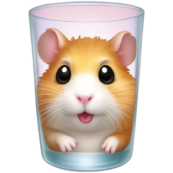 Hamster avec un verre emoji