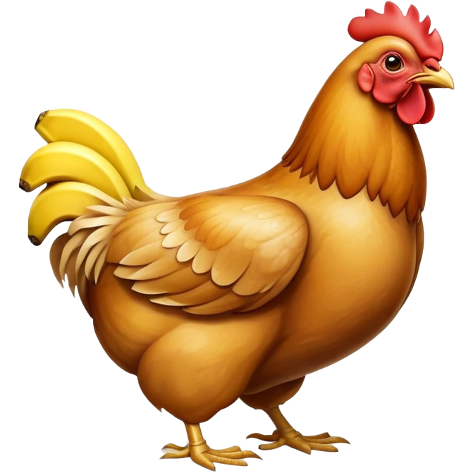 Chicken with banana  emoji