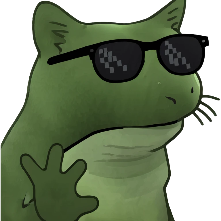 Cat with sunglasses emoji
